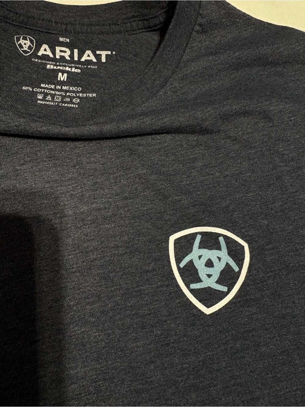 Ariat Dark Navy Heather Shield Logo Tee - Picture 3 of 3